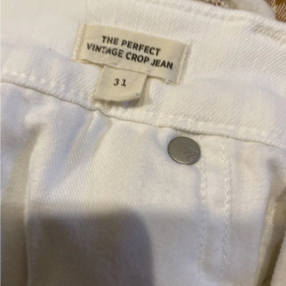 Madewell The Perfect Vintage Crop Jean In Tile White AJ193 Size 31 - Picture 5 of 7